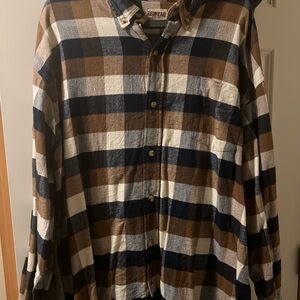 RedHead Navy and Brown Checkered Button Down Shirt